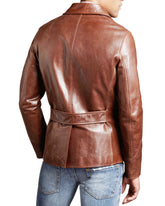 Men Genuine Leather Blazer Sport Coat 11